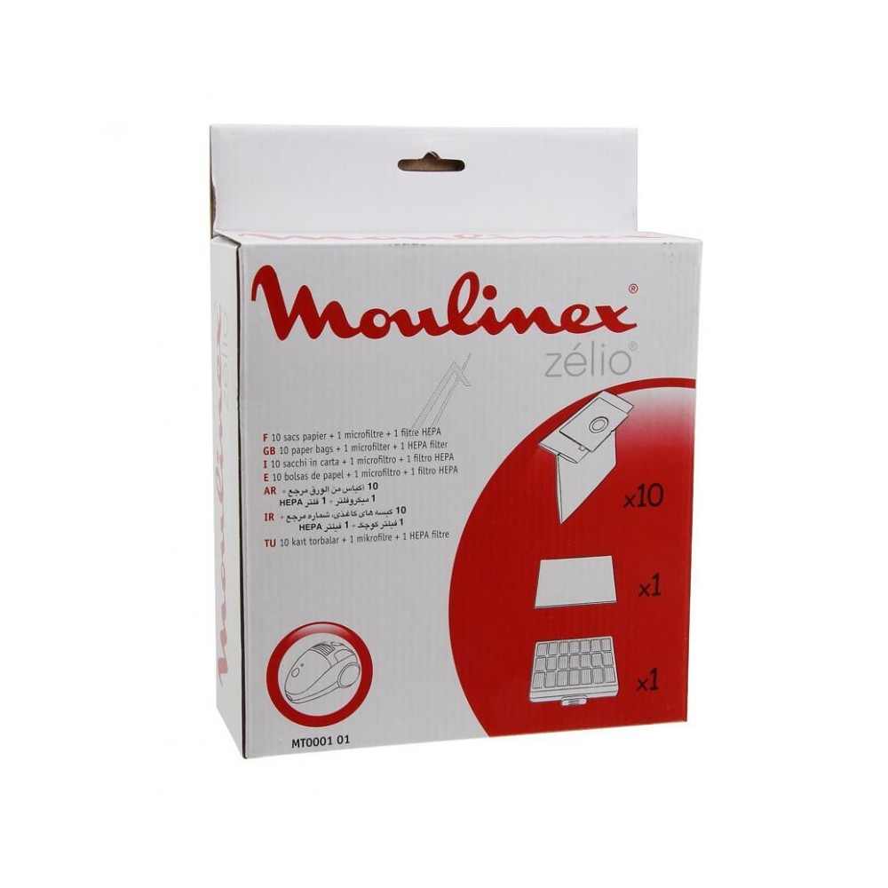 Moulinex MT000101 10 Sacs Papier & 1 Filtre Hepa…