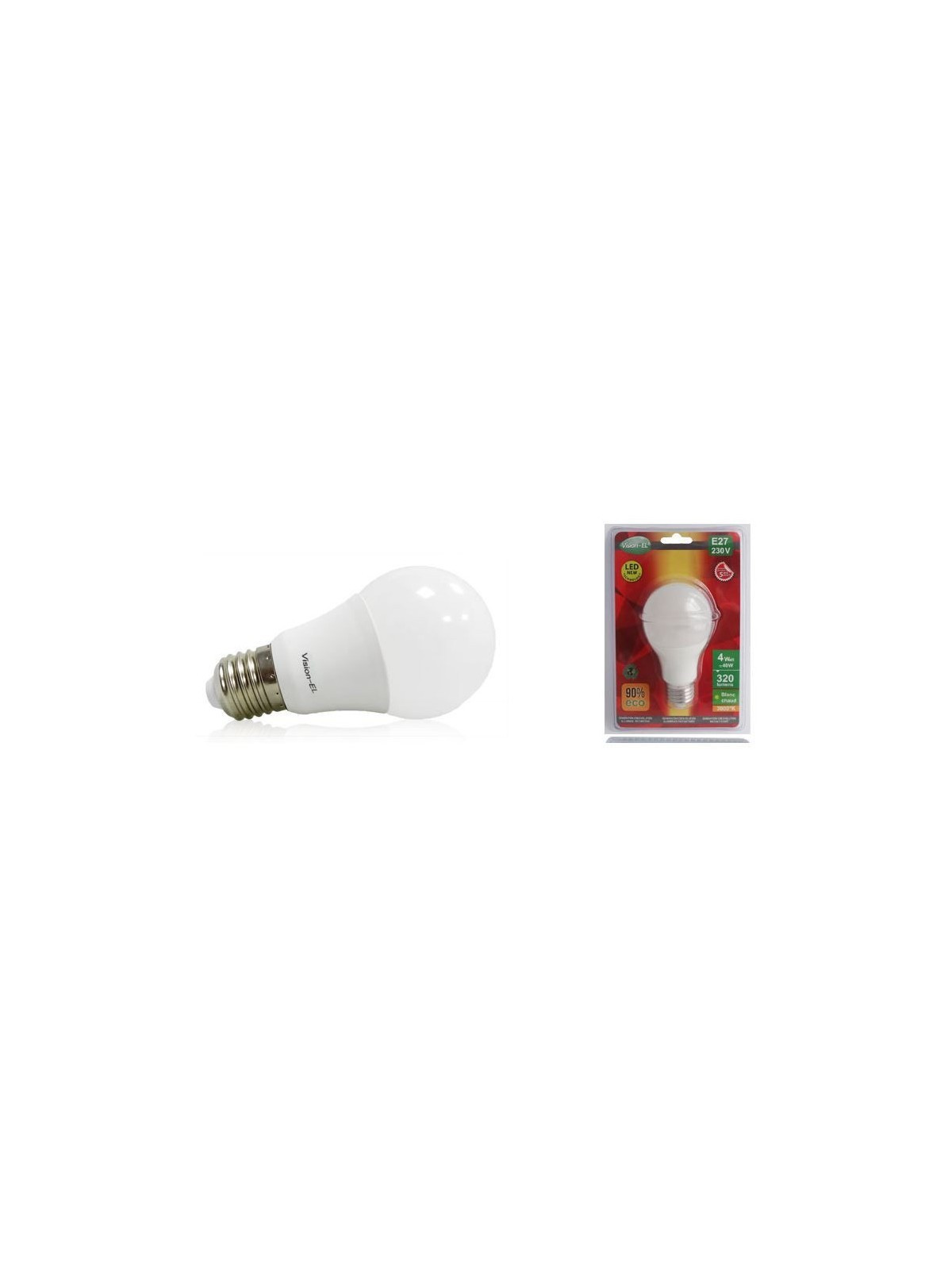 Ampoule à LED ronde E27 - 4W - Eclairage