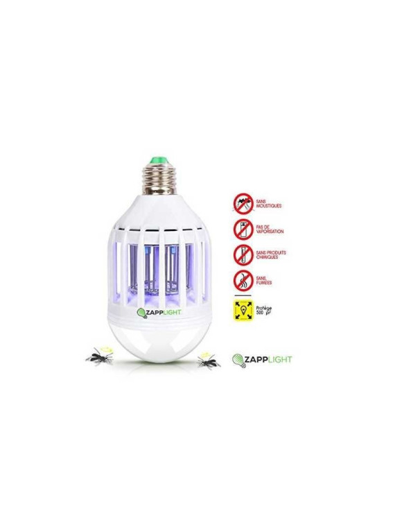 Ampoule à LED 2 en 1 ZappLight - Eclairage / tue moustique électrique 