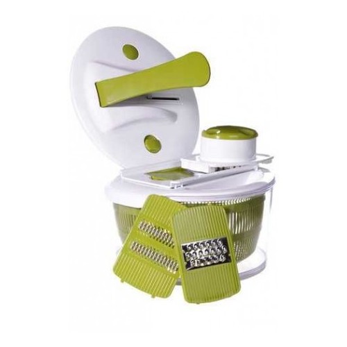 Essoreuse à salade 4L + mandoline 3 râpes