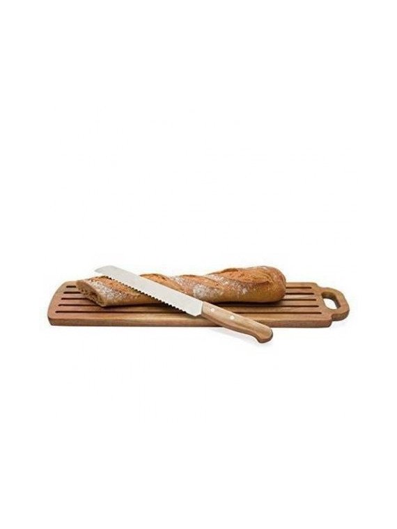 Planche à pain en acacia 52cm + couteau lame 20cm