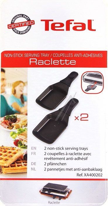 Lot de 2 coupelles carrées pour appareil à raclette – Moulinex