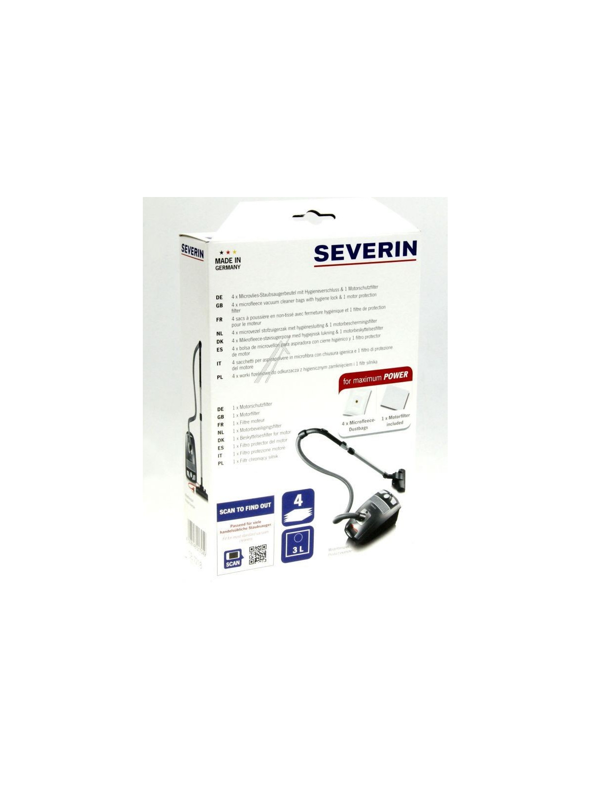 Sacs microfibres Severin S'Power BC7045 / BC7046 - Aspirateur