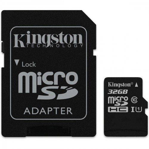 Carte micro SDHC 32GB + adaptateur Kingston CANVAS Select