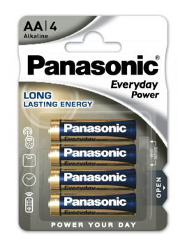 AA - Blister 4 piles alcaline Panasonic Everyday Power