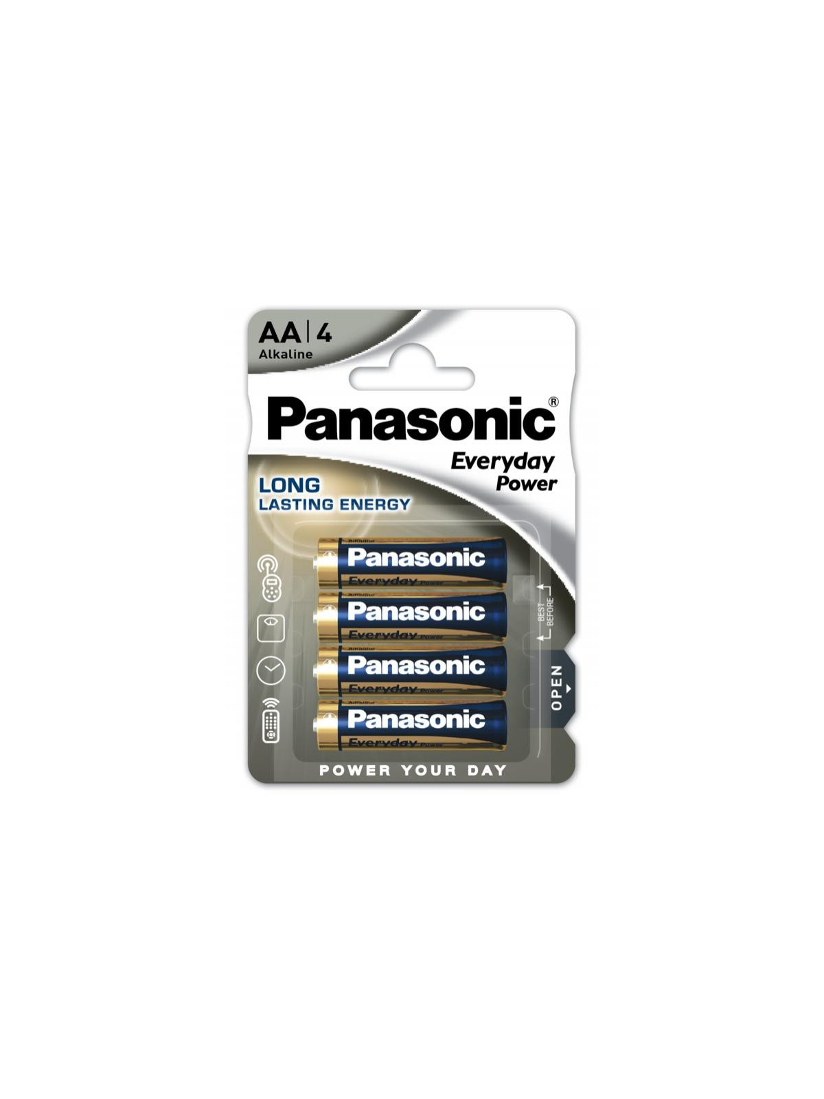 AA - Blister 4 piles alcaline Panasonic Everyday Power