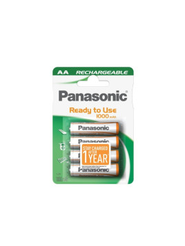 AA - Blister 4 piles rechargeable 1000mAh Panasonic