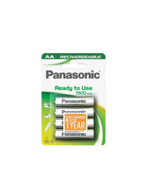 AA - Blister 4 piles rechargeable 1900mAh Panasonic