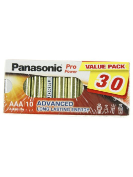 AAA - Blister 30 Piles alcaline Panasonic Pro Power