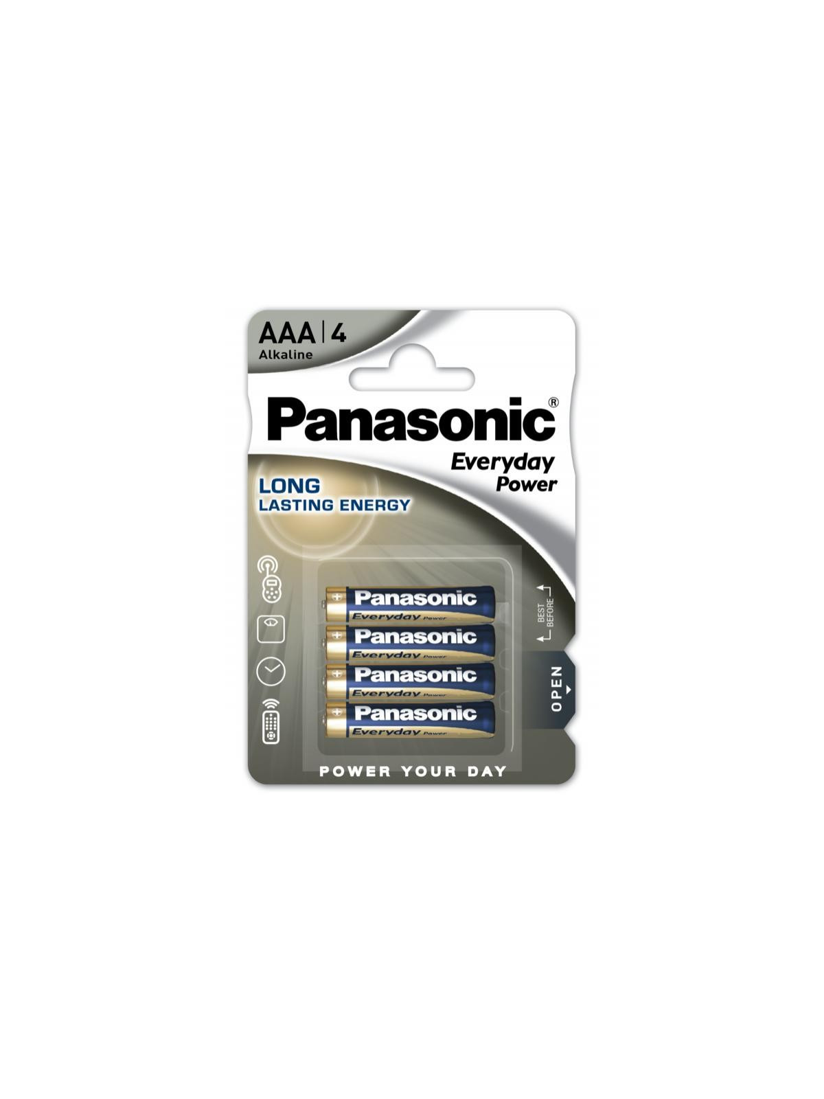 AAA - Blister 4 piles alcaline Panasonic Everyday Power