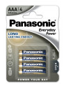 AAA - Blister 4 piles alcaline Panasonic Everyday Power