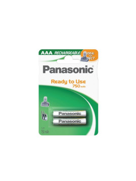 AAA - Blister 2 piles rechargeable 750mAh Panasonic