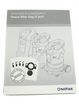Sacs filtrants Nilfisk Attix 40 / 50 / VL500 - Aspirateur