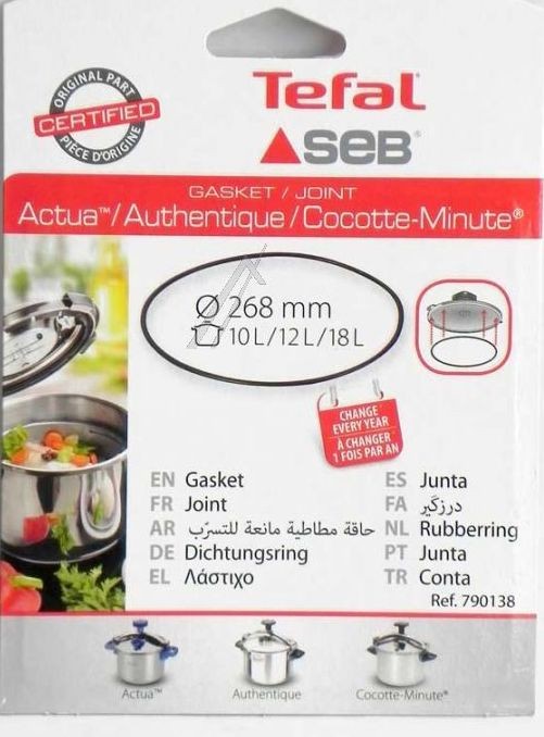 Joint autocuiseur Seb Cocotte minute / Authentique - 10 /12 /18 litres