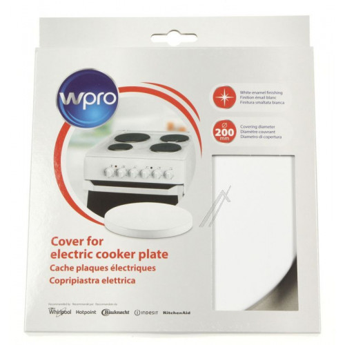 Cache plaque blanc Ø200mm Wpro - Plaque de cuisson