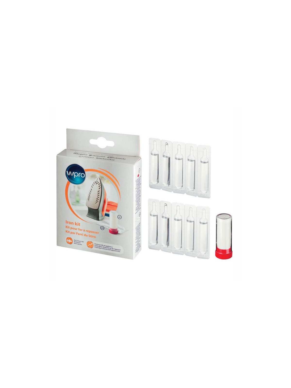 Kit 10 doses anti-tartre Activ'clean + 1 stick détachant - Accessoires fer & centrale vapeur