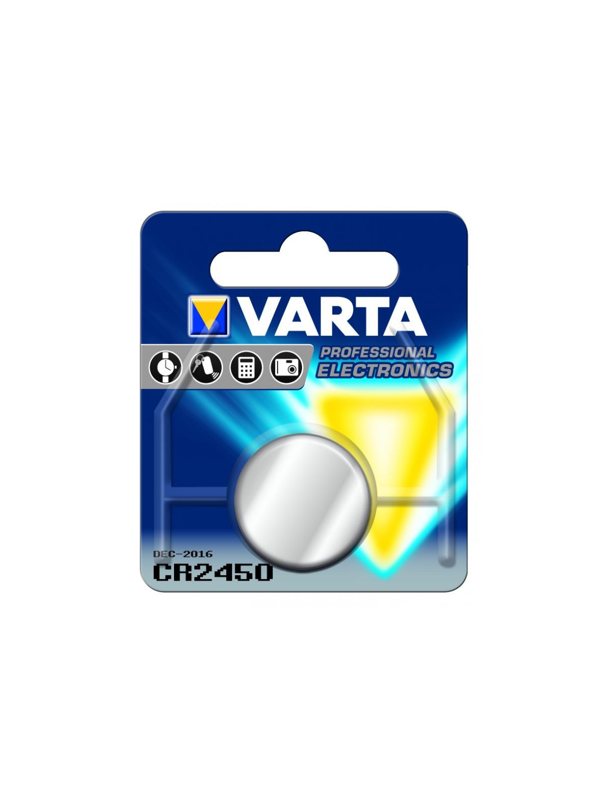 Pile bouton lithium 3V Varta CR2450